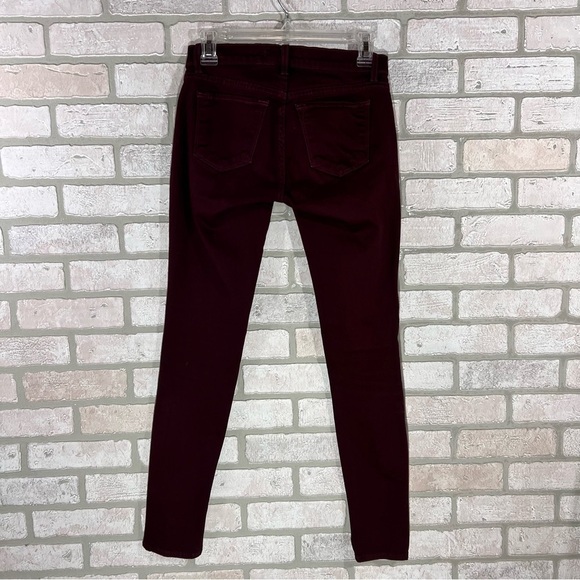 J Brand Zoey Triple Zip Skinny Jeans in Lava Burgundy Size 25 - Picture 6 of 12